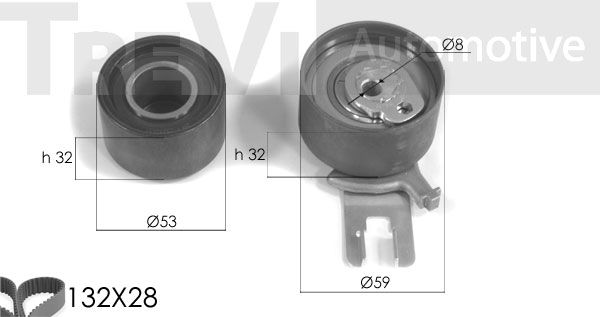 TREVI AUTOMOTIVE Комплект ремня ГРМ KD1235